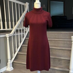 Calvin Klein Burgundy Knit Dress
